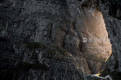 Light reaching through the Heaven's Gate on the Tianmen Mountain (天门山), Hunan province (湖南省), China